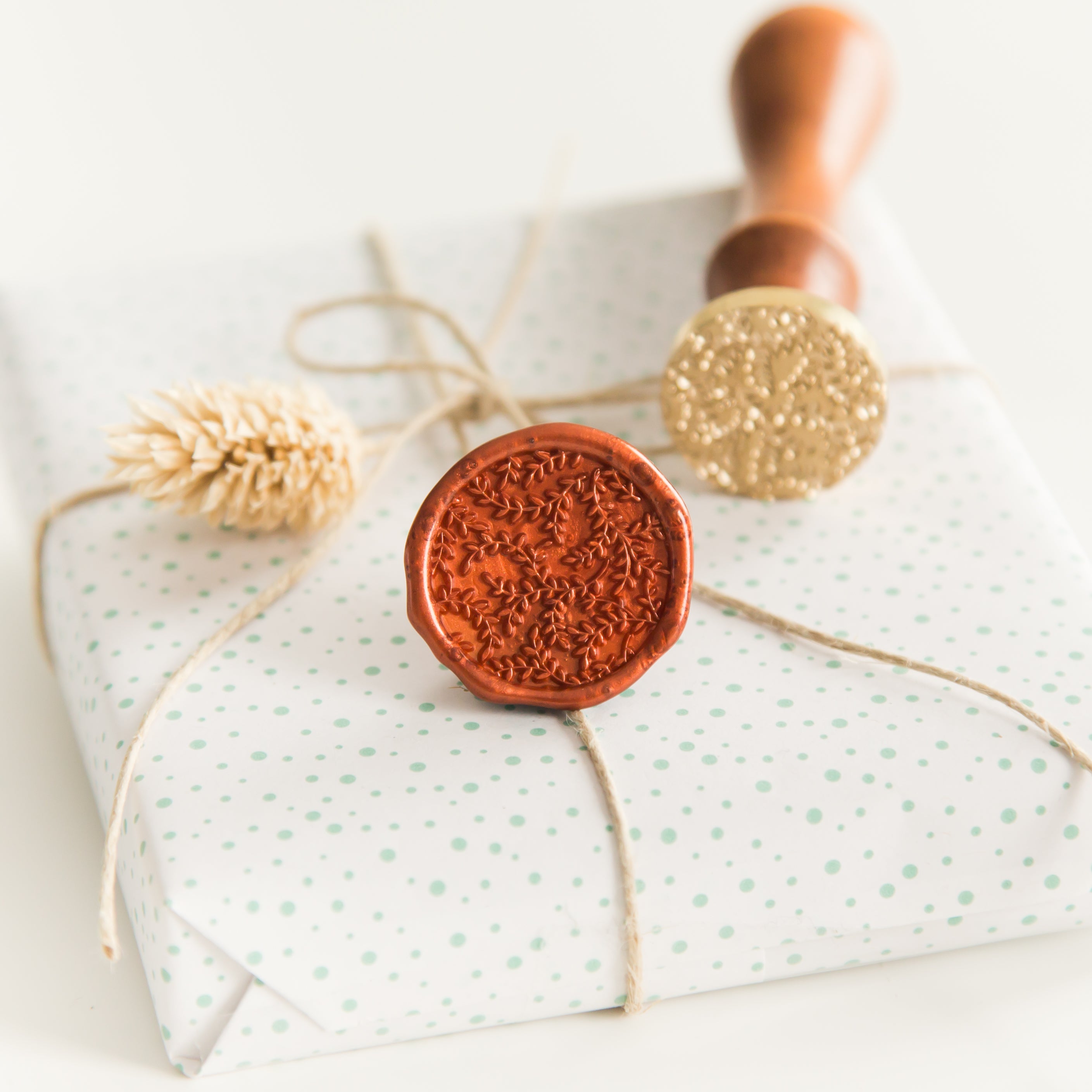 Blaadjes Patroon Wax Stempel