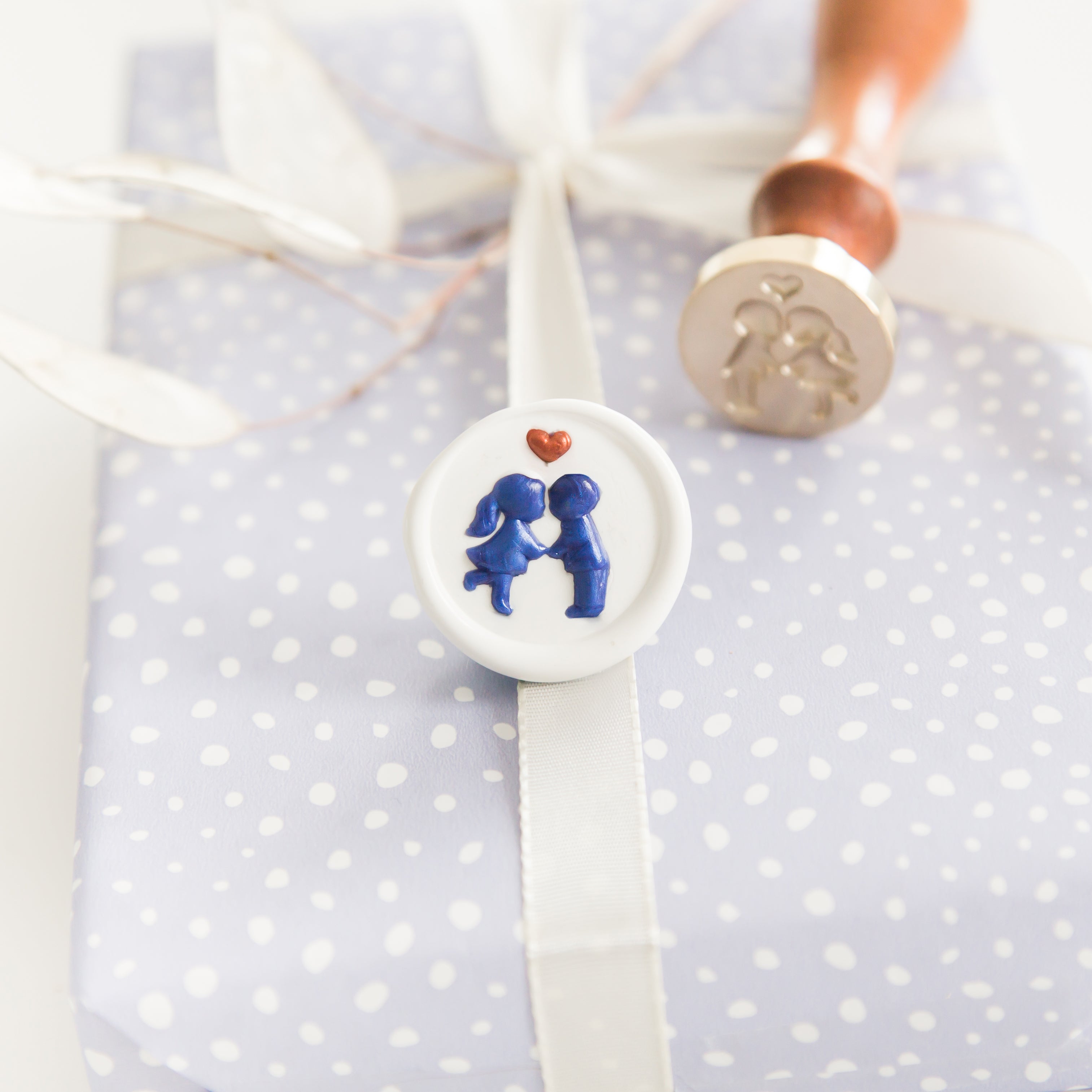 3D Kussend Paar Wax Stempel