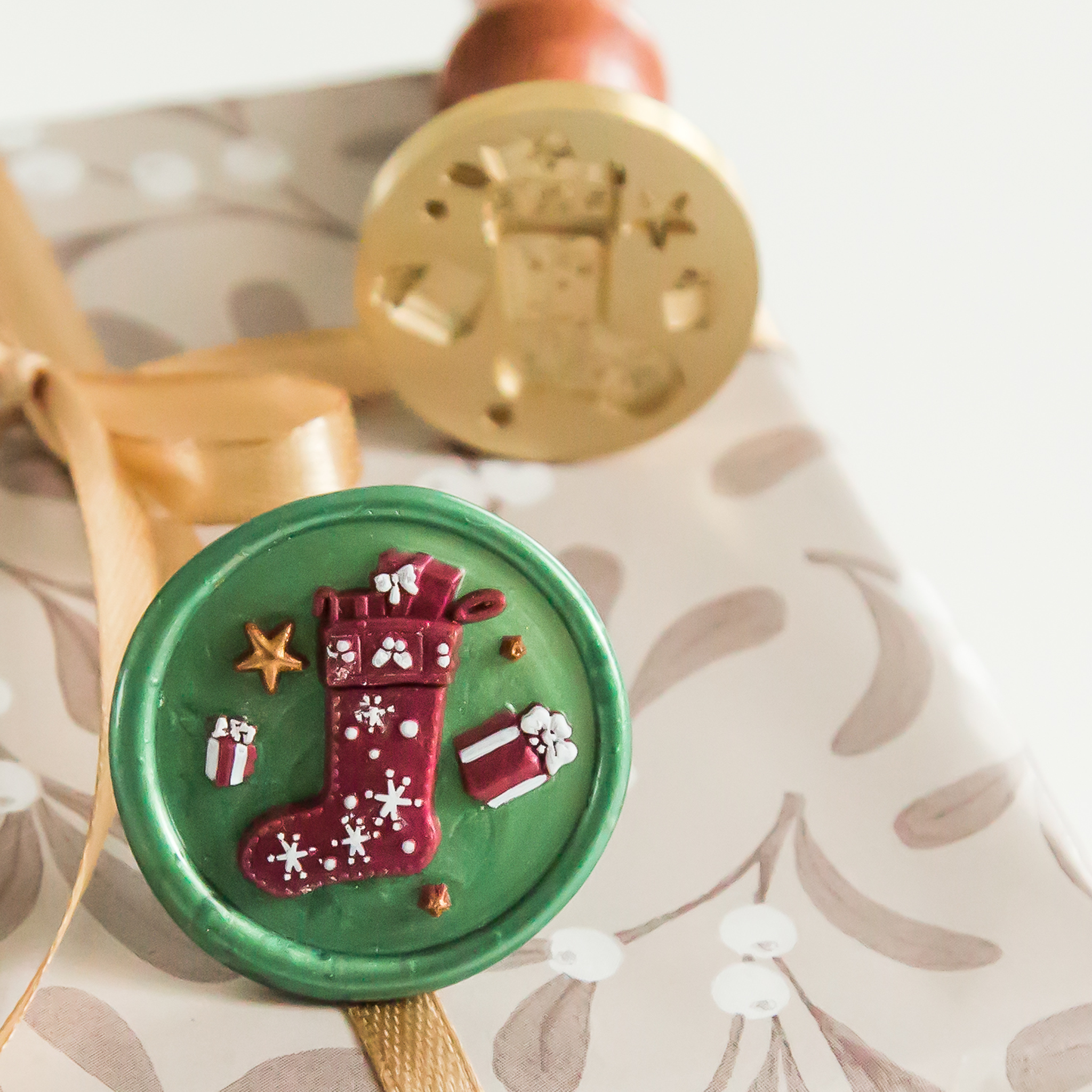 Christmas Stocking Wax Stamp Zoomin