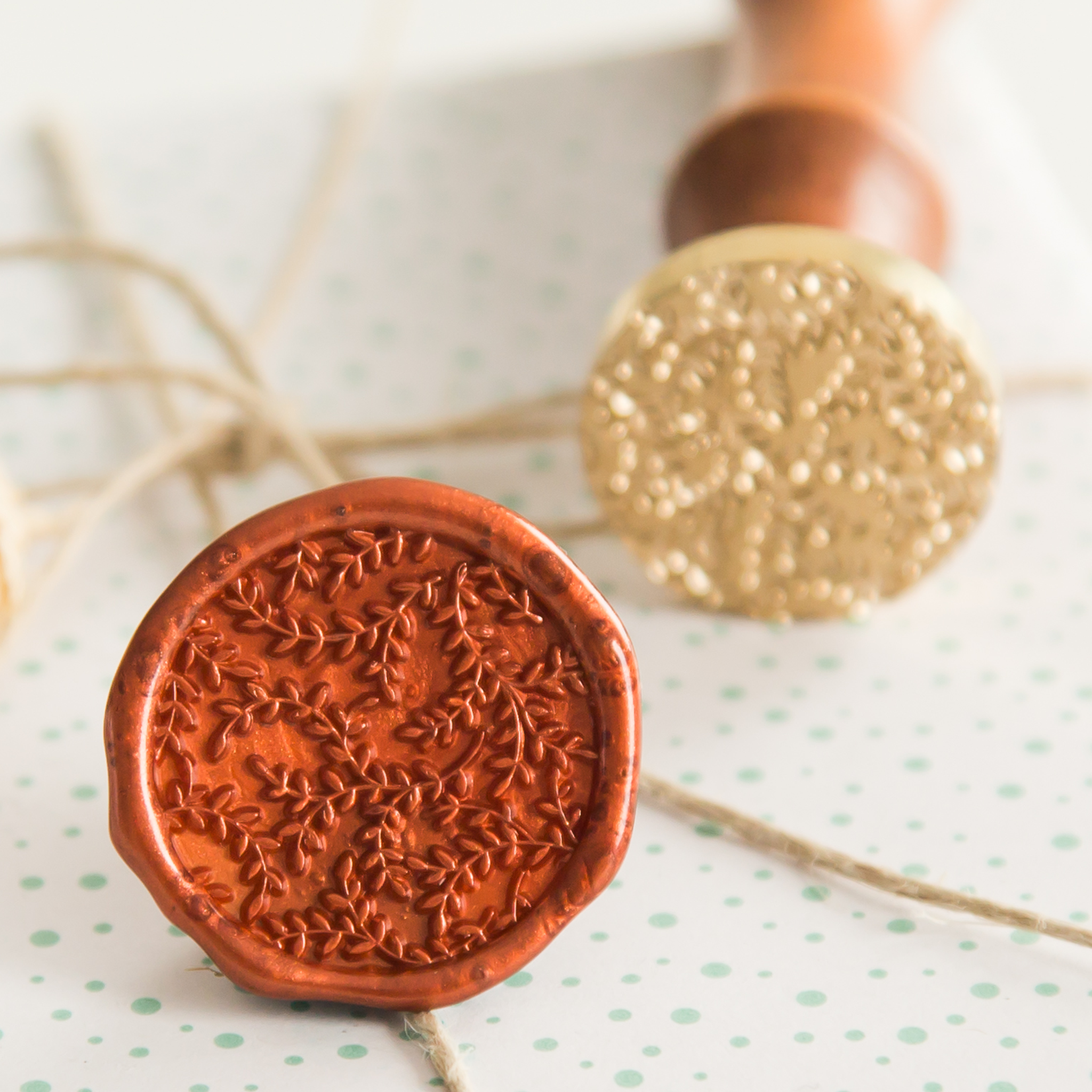 Blaadjes Patroon Wax Stempel