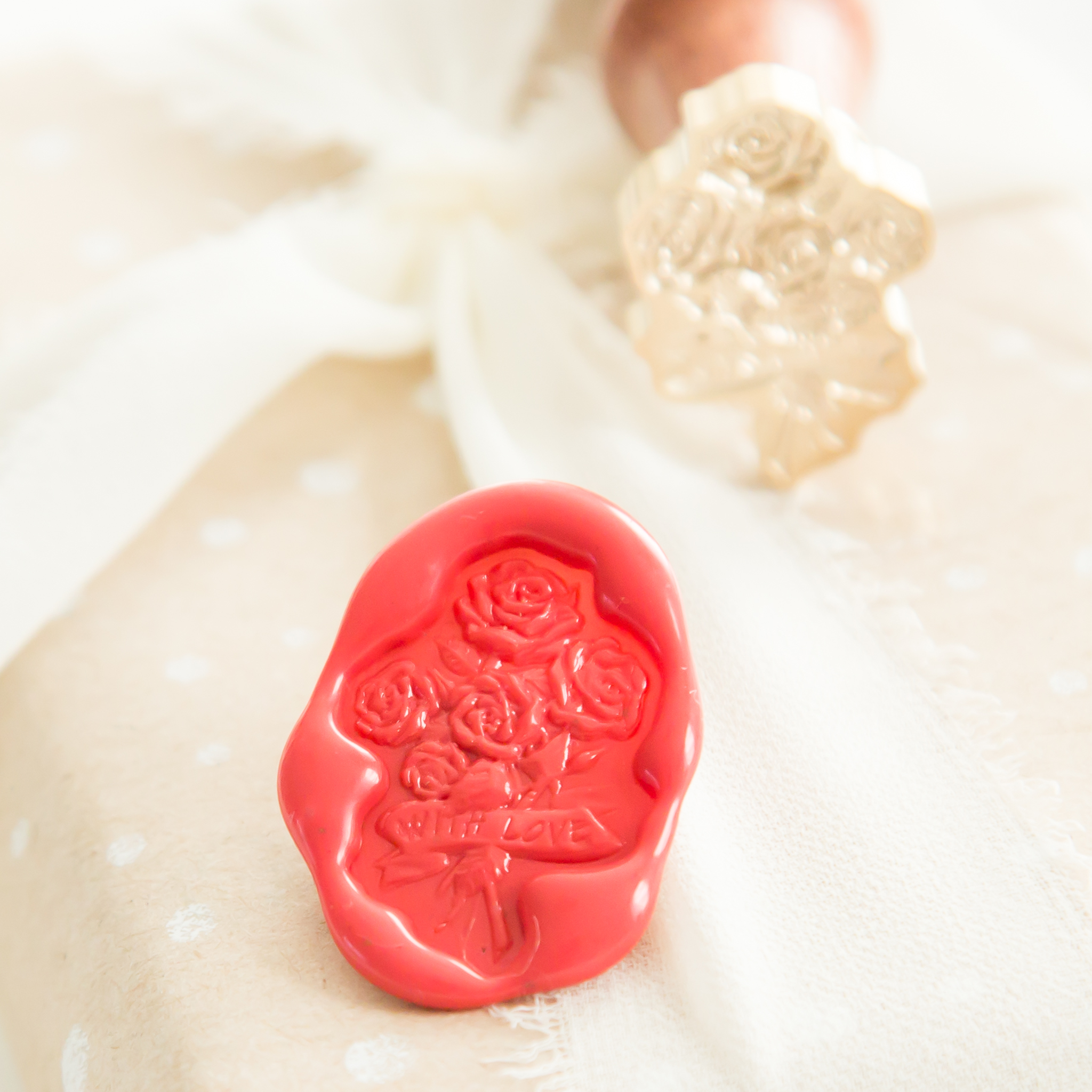 Rozen Boeket Wax Stempel