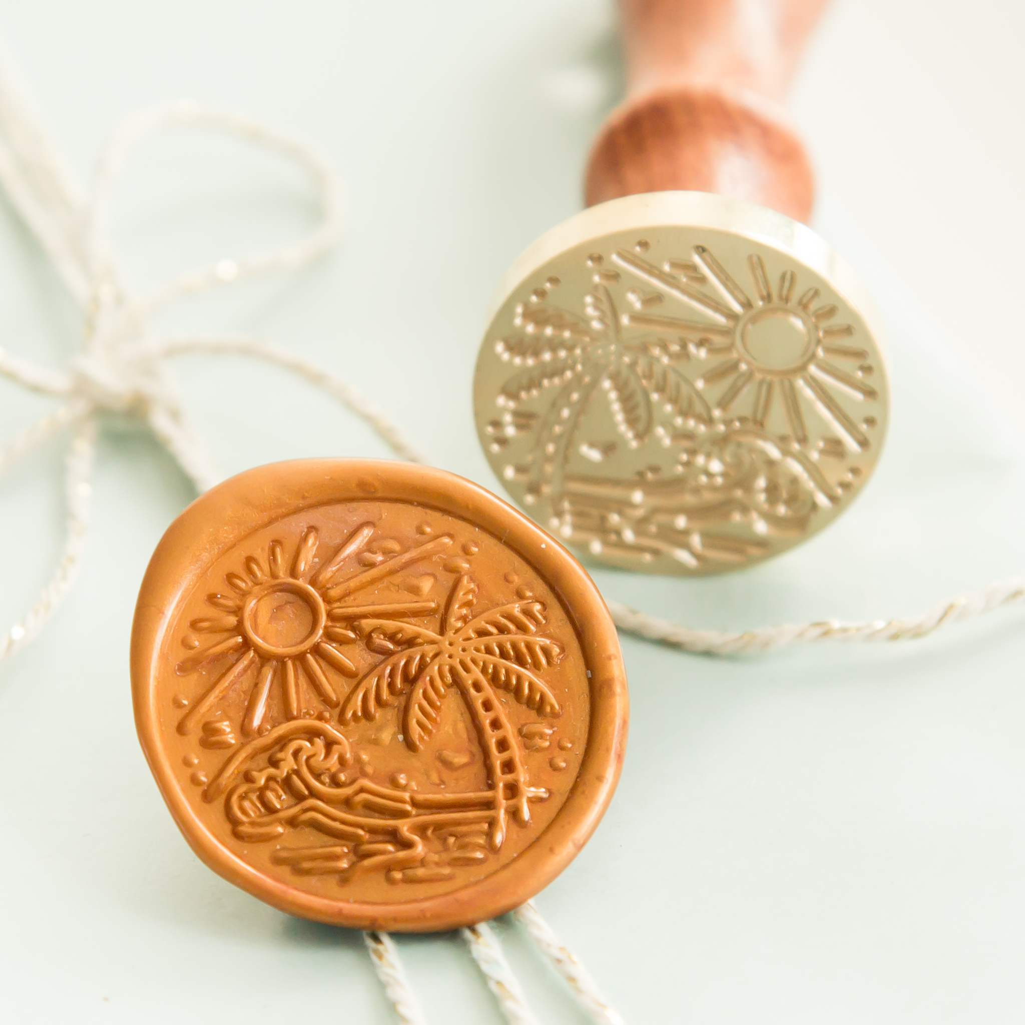 Palmbomen Strand Wax Stempel