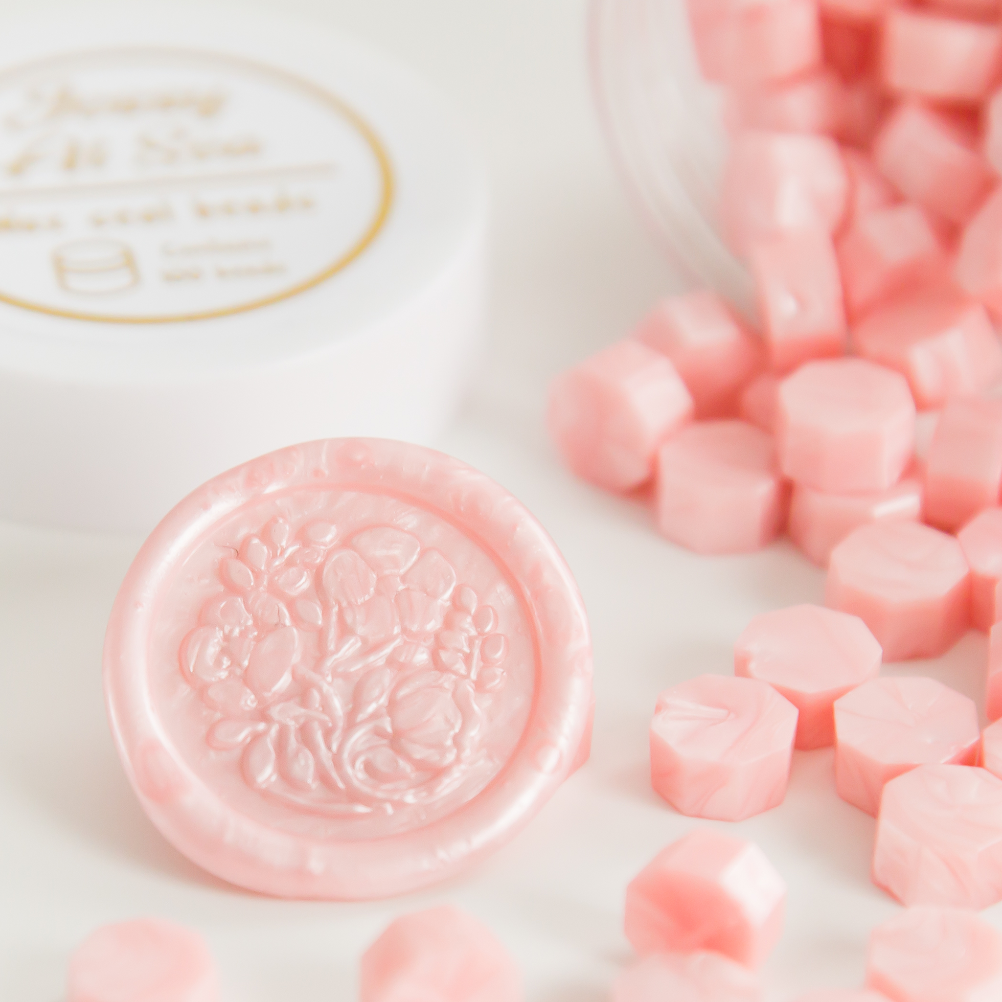Blush Pink • Wax Seal Beads