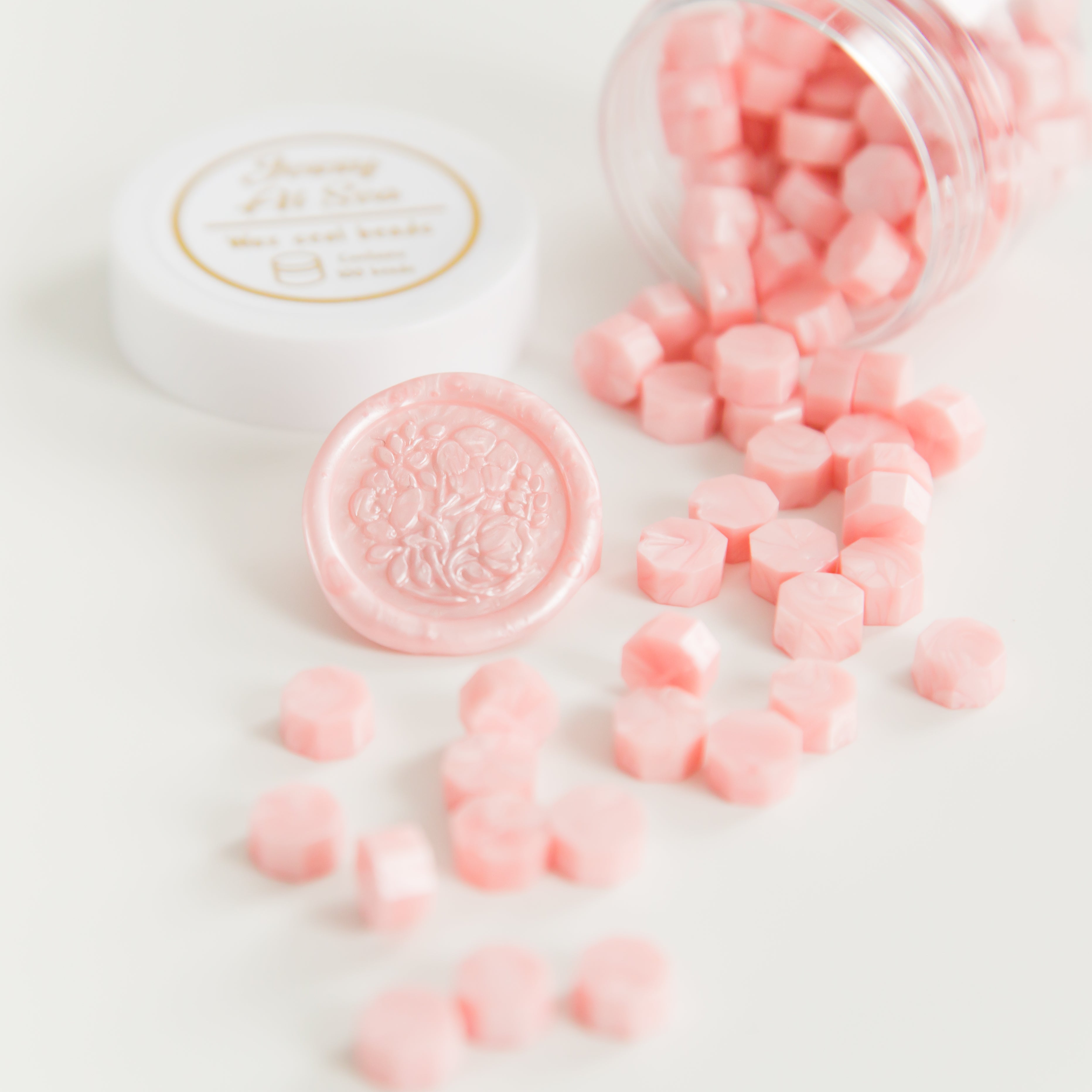 Blush Pink Wax Seal Beads