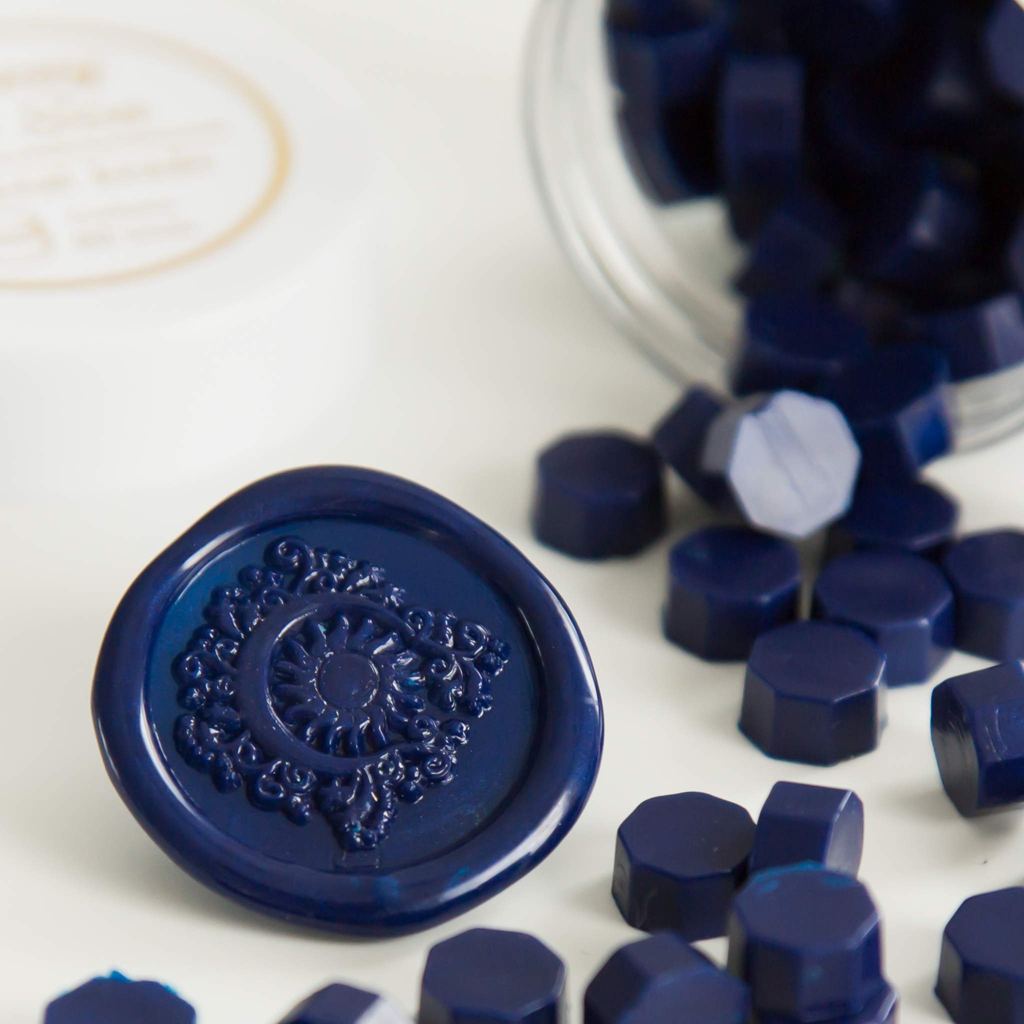 Midnight Blue Wax Seal Beads