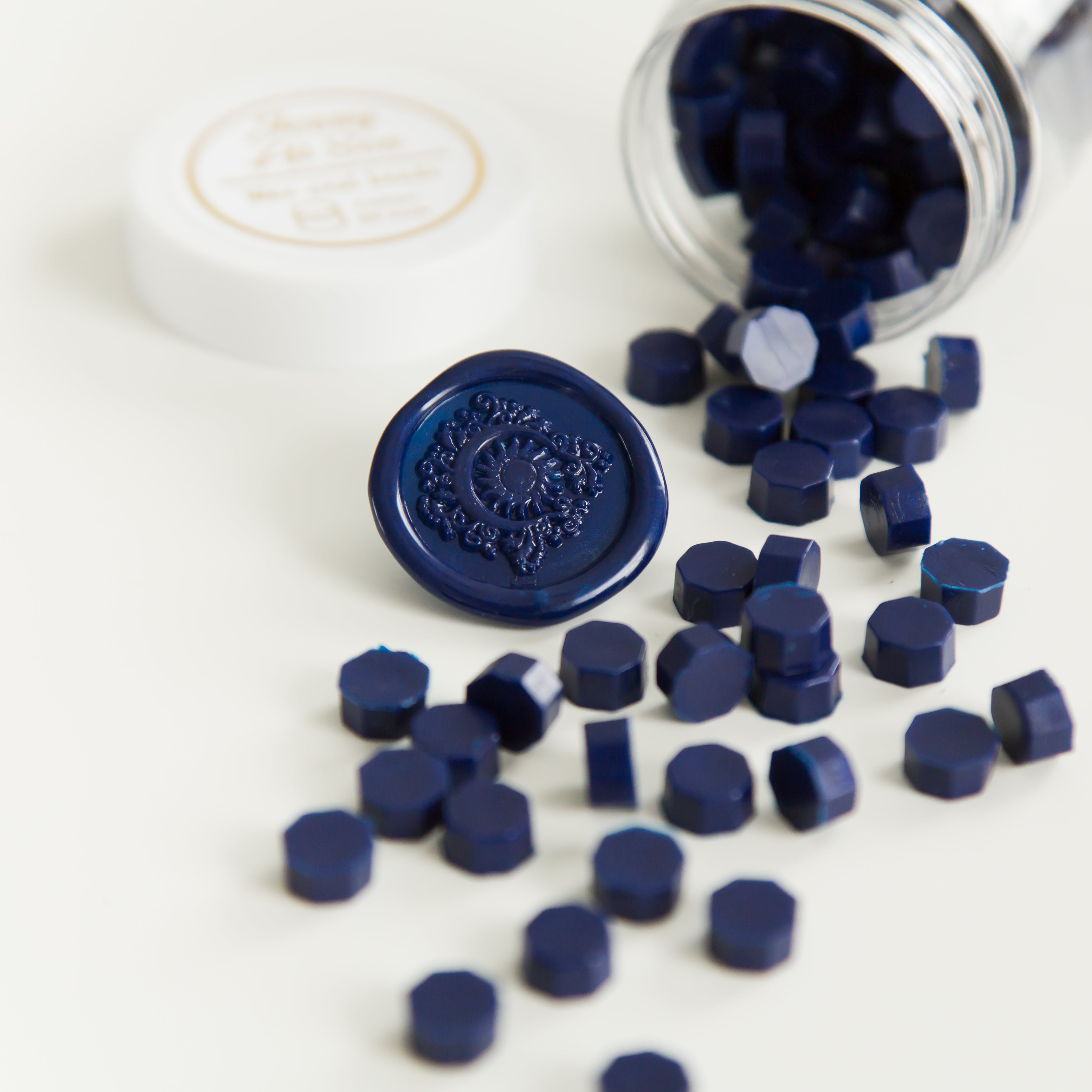 Midnight Blue Wax Seal Beads