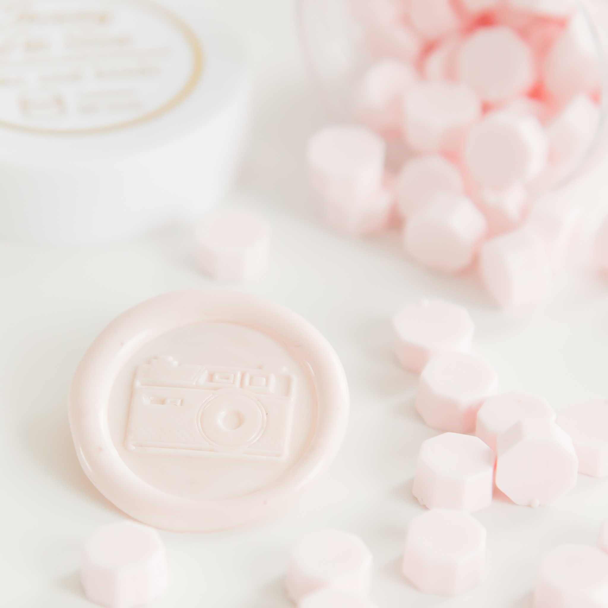 Pastel Pink Wax Seal Beads