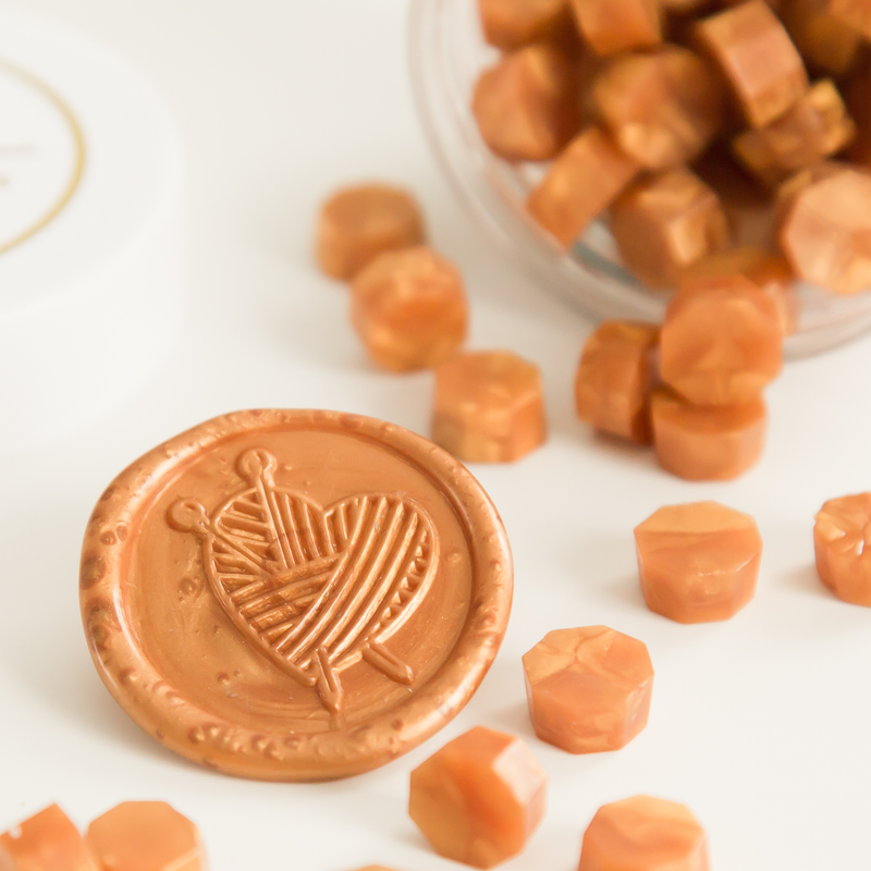 Caramel • Wax Seal Beads