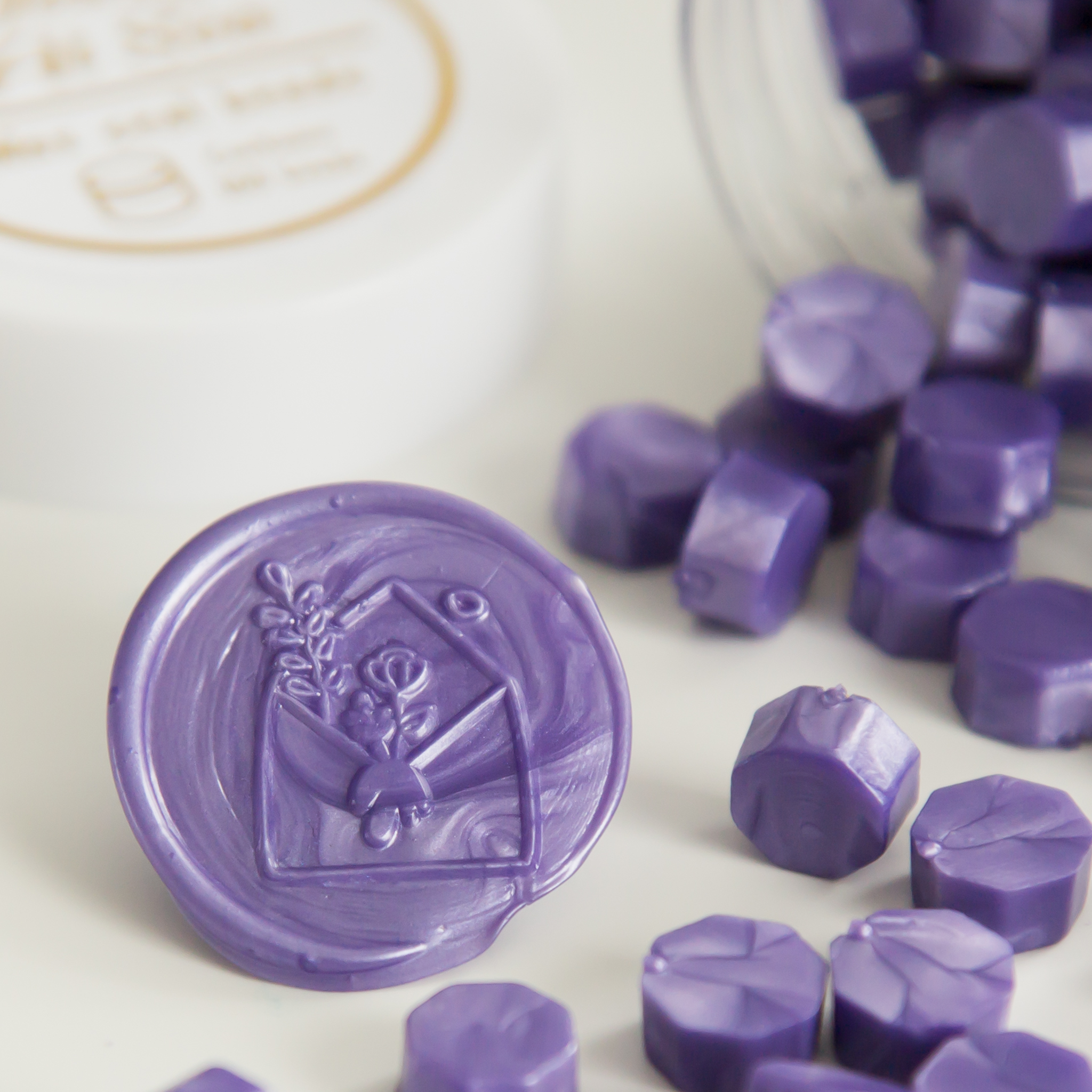 Violet Wax Seal Beads