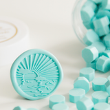 Baby Blue Wax Seal beads