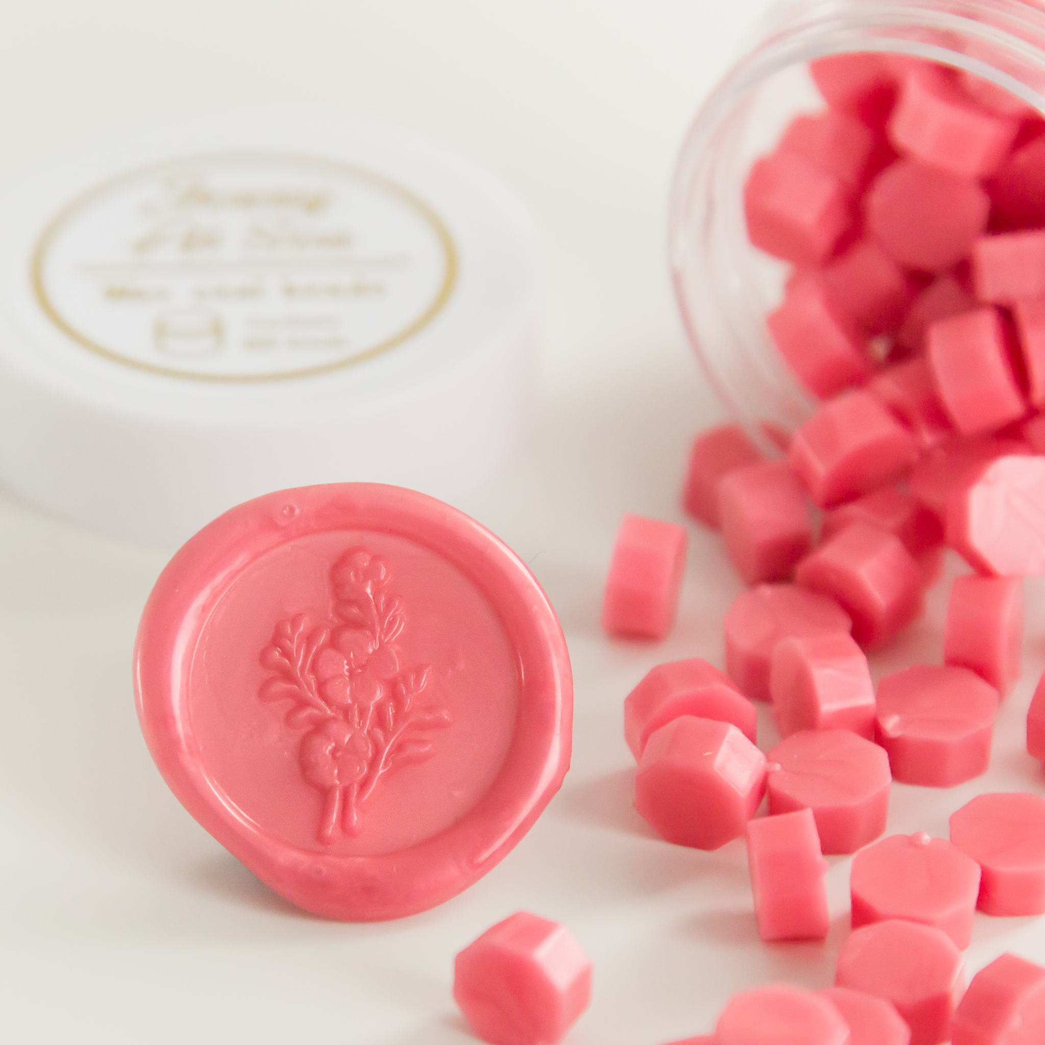 Fuchsia Wax Seal Beads