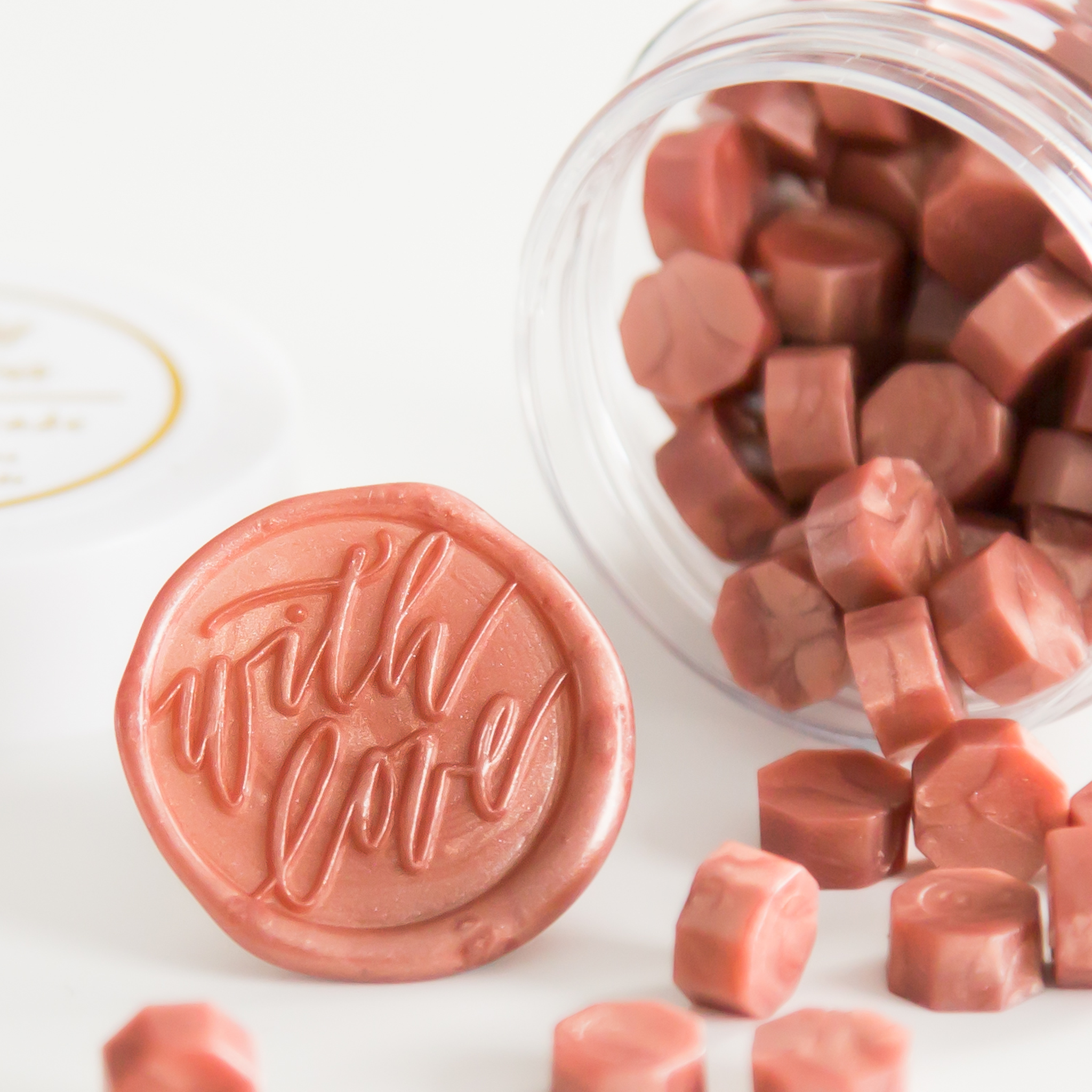 Rose Gold • Wax Seal Beads