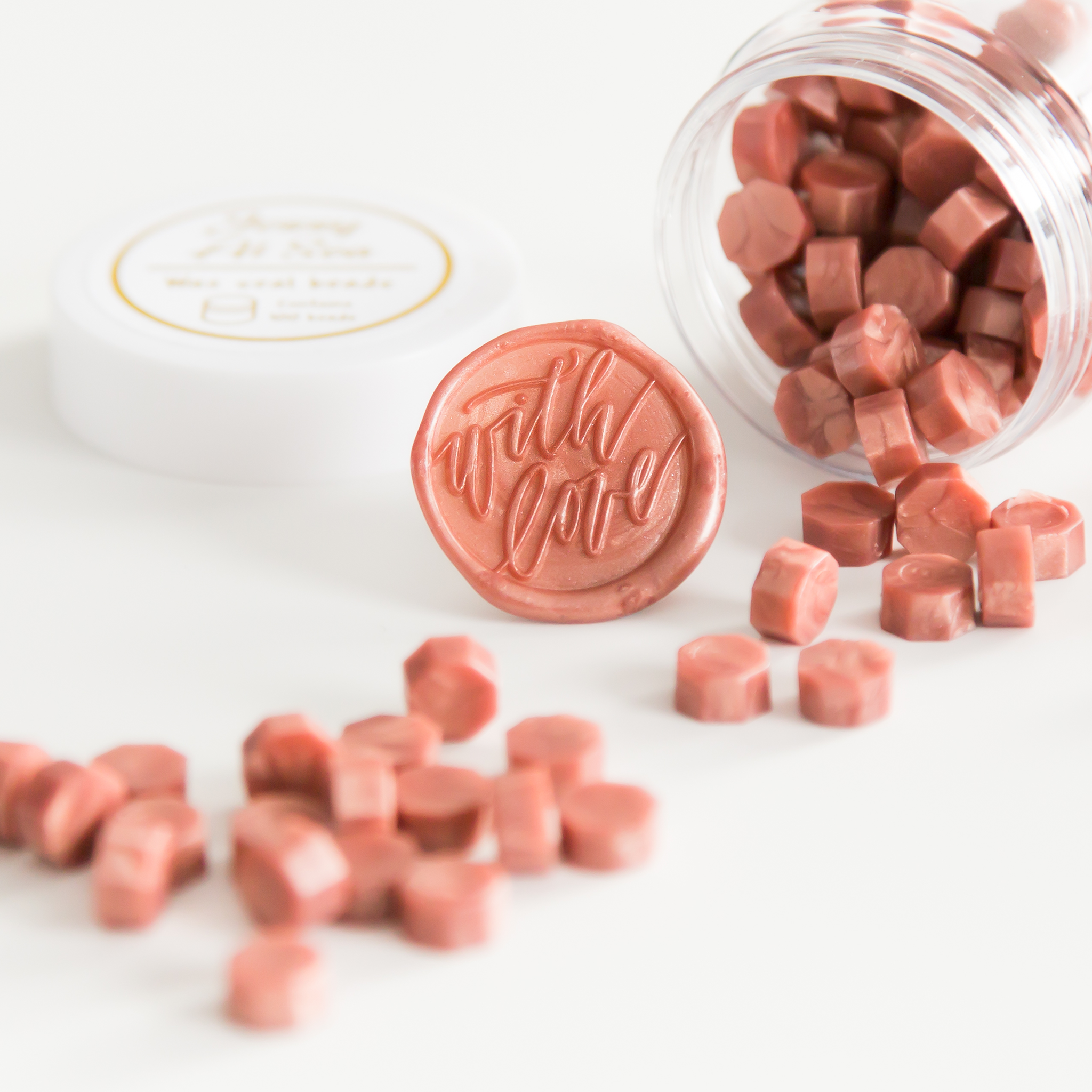 Rose Gold • Wax Seal Beads