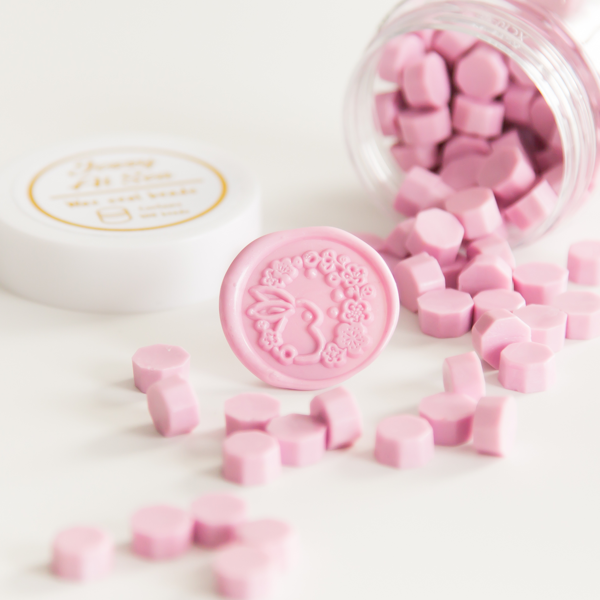 Pink Wax Seal Beads