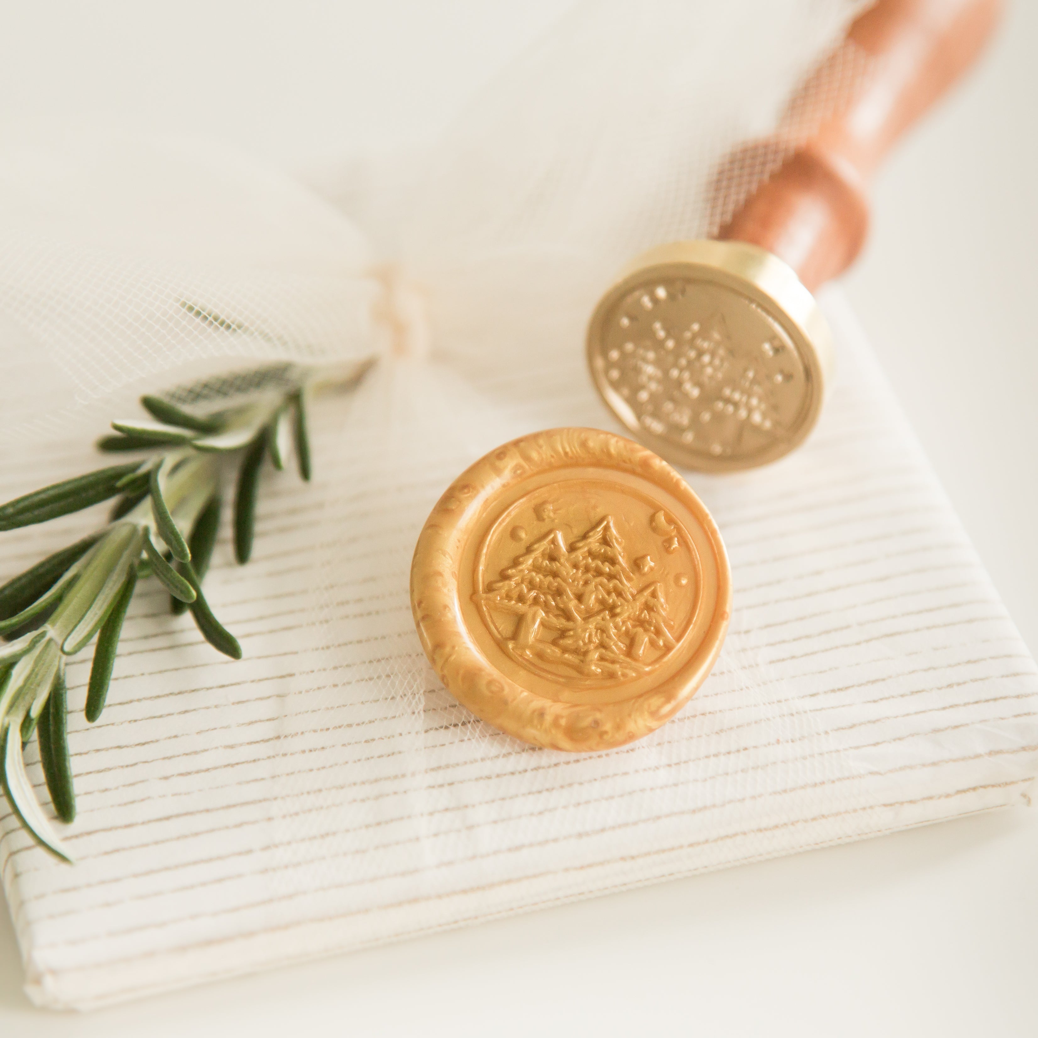 Kerstbomen Woud Wax Stempel