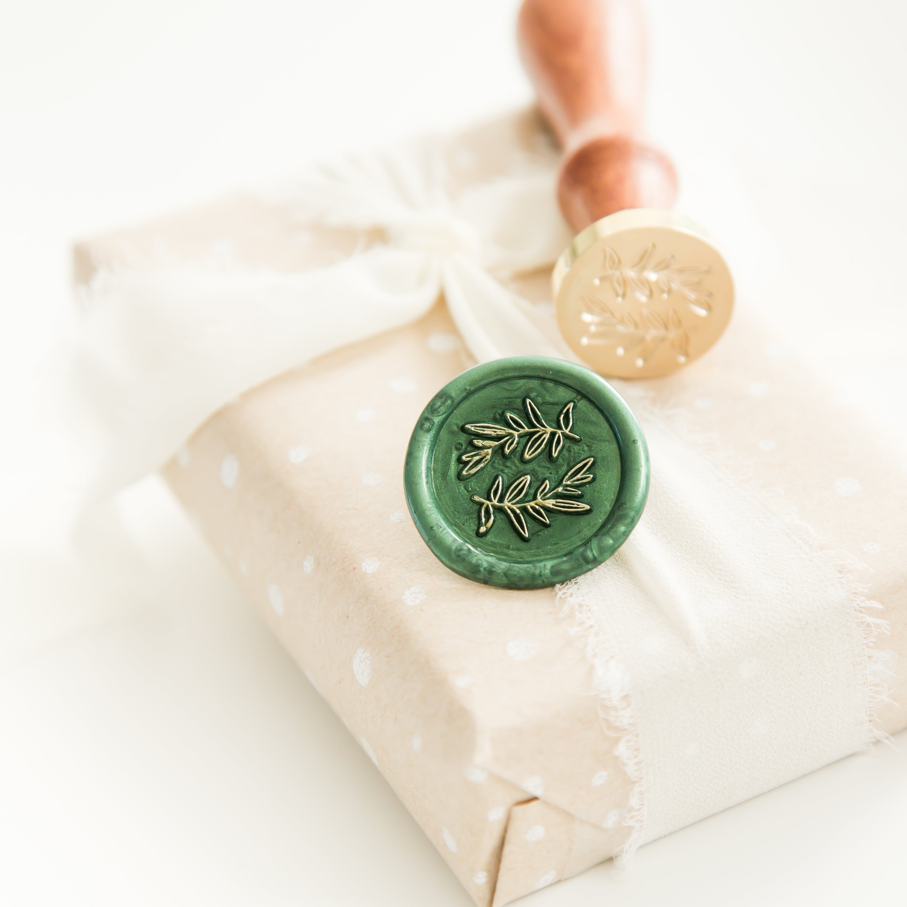 Olijf Takjes Wax Stempel
