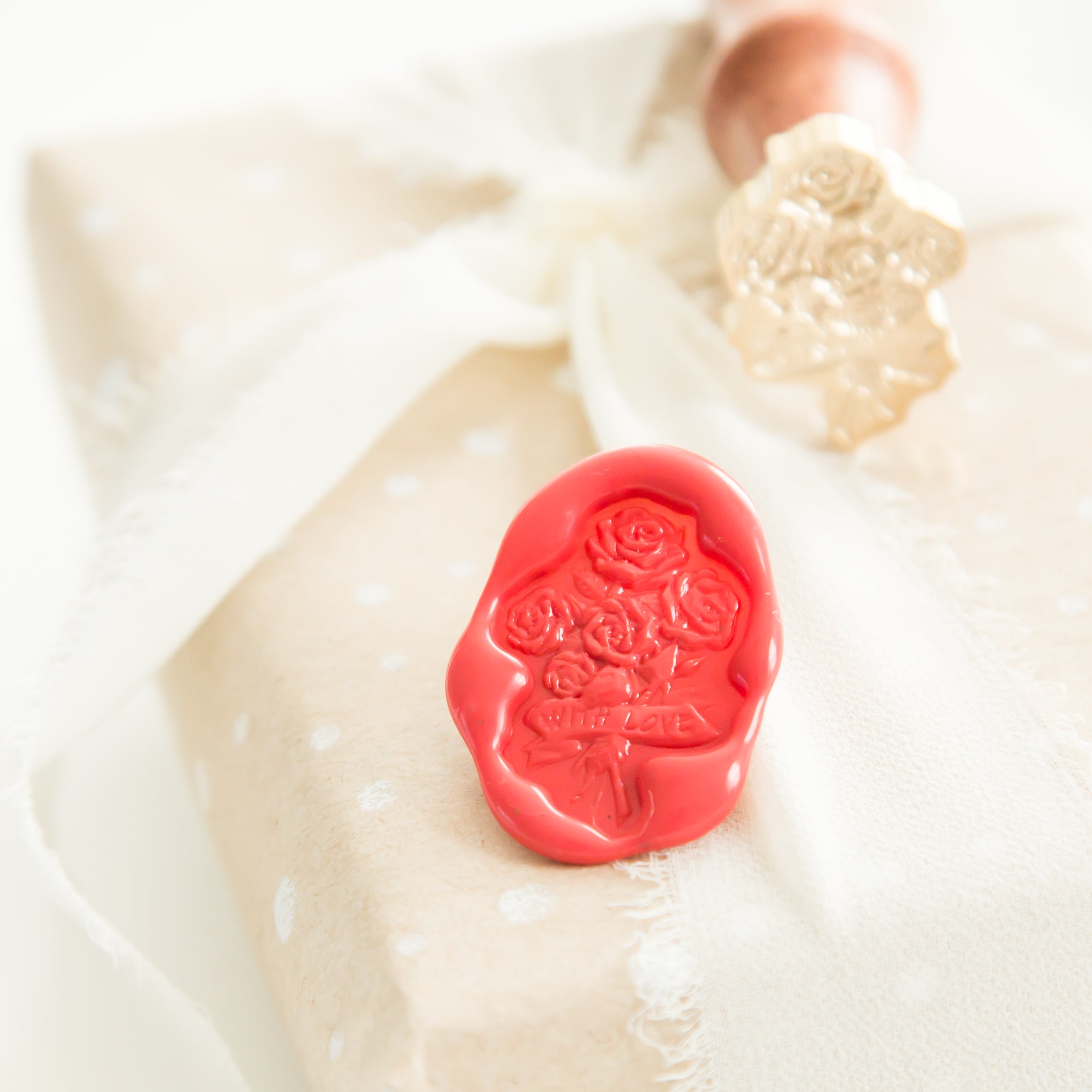 Rozen Boeket Wax Stempel