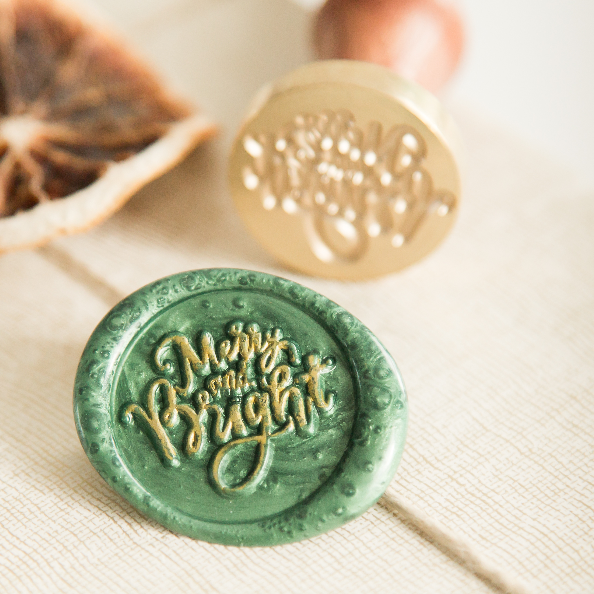 Merry and Bright • Wax Stempel