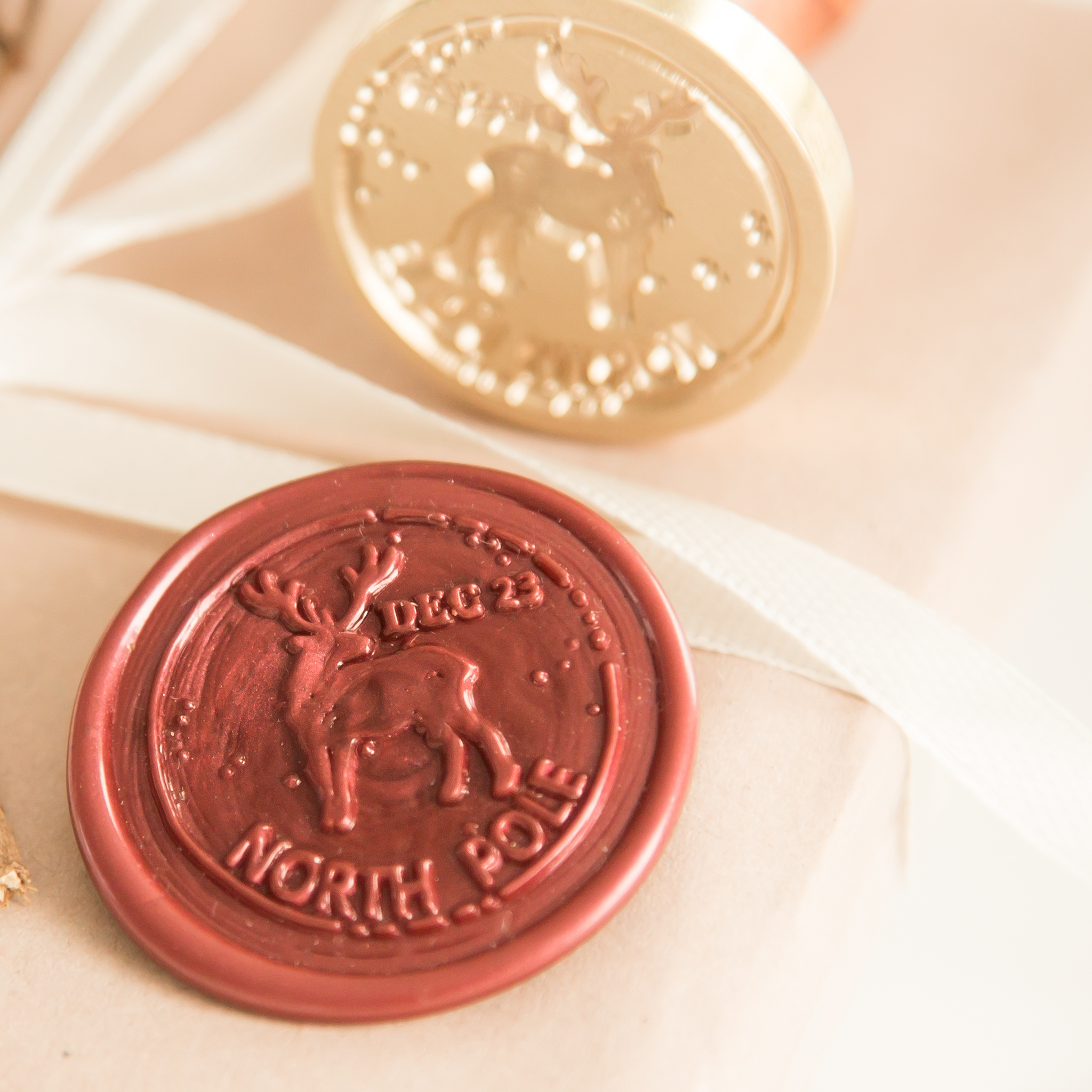 North Pole Postzegel Wax Stempel